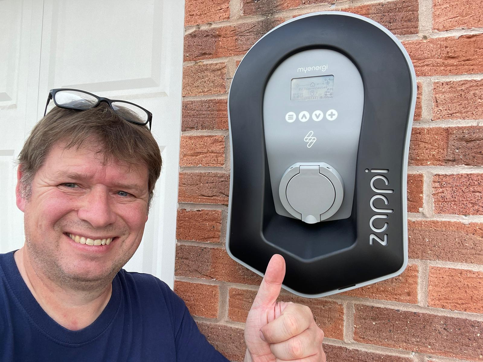 Myenergi Zappi EV charger installed in Hilton