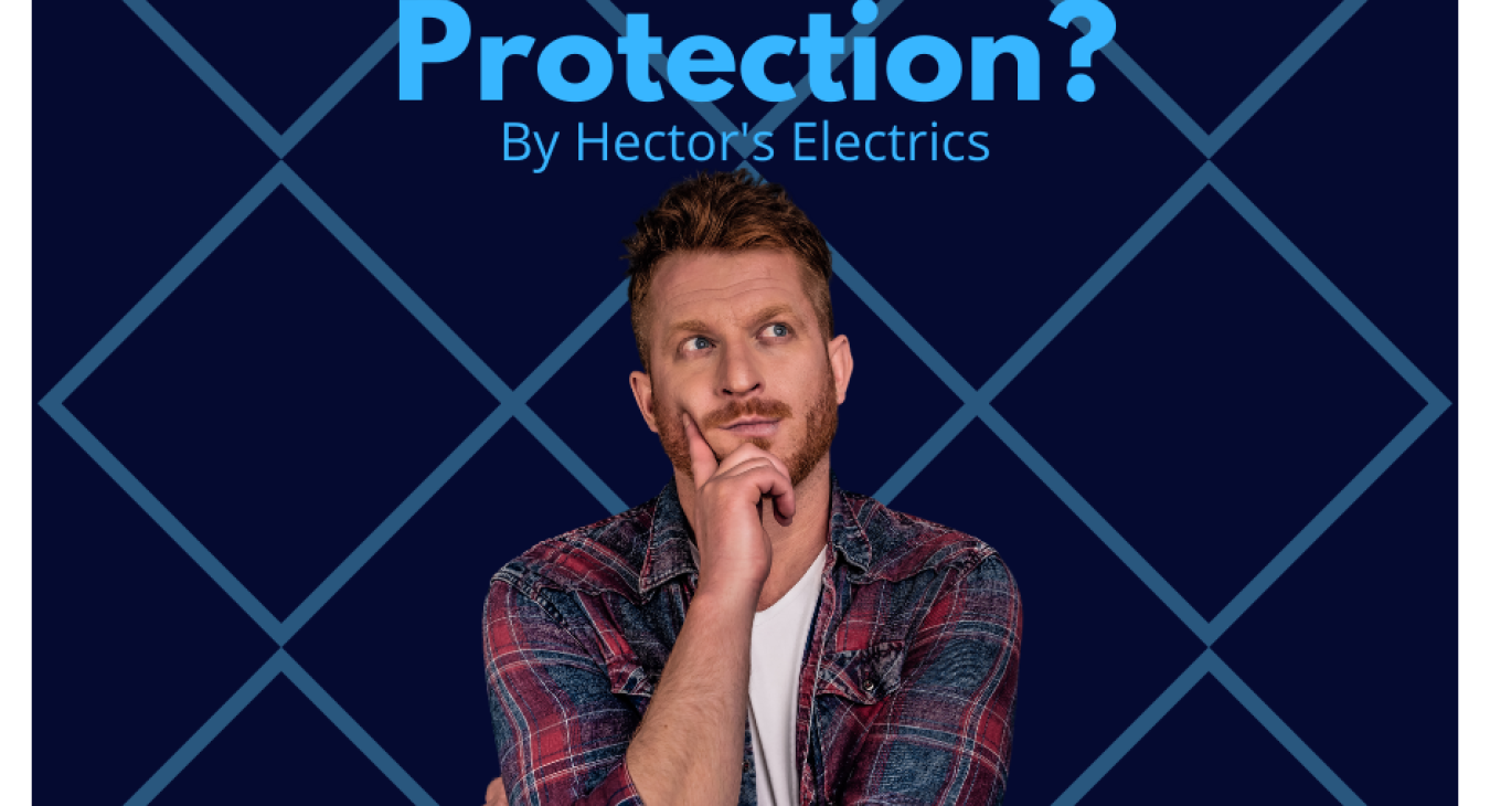 What is Ingress Protection? With a male looking curious, the background has dark blue, and then diamond blue geometric shapes.